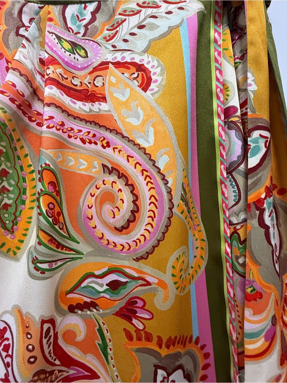 ANTONIO MELANI Clio scarf wrap skirt NWTs Pink Multicolor Size 0 - Picture 2 of 3